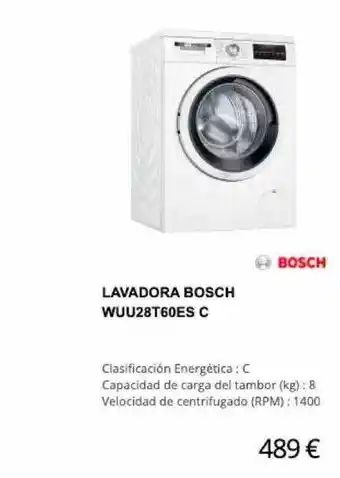 Milar Bosch Lavadora WUU28T60ES C oferta