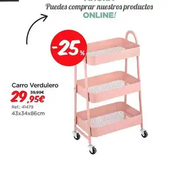 Carro Verdulero 43x34x86cm