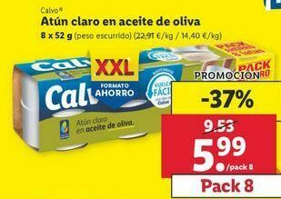 Lidl Atún claro calvo oferta