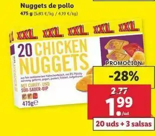 Lidl Nuggets de pollo xxl oferta