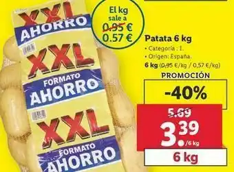Lidl Patatas xxl oferta