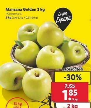 Lidl Manzana golden oferta
