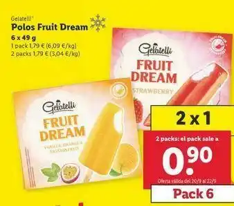 Lidl Polos frit dream gelatelli oferta