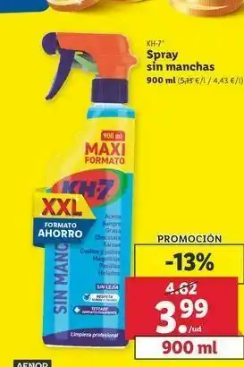 Lidl Spray sin manchas kh-7 oferta