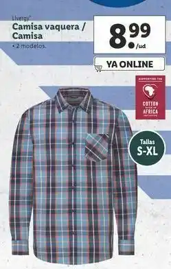 Lidl Camisa vaquera livergy oferta