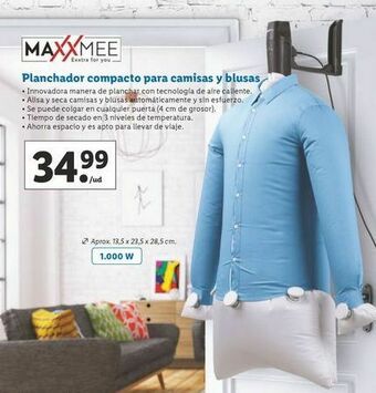 Lidl Planchador compacto para camisa y blusa maxxmee oferta