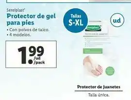 Lidl Protector de gel para pies sensiplast oferta
