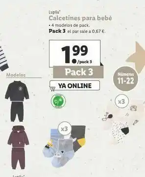 Lidl Calcetines bebé lupilu oferta