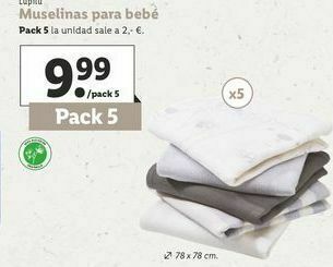 Lidl Muselinas para bebe lupilu oferta