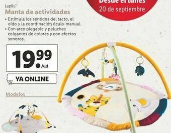 Lidl Manta de actividades bebé lupilu oferta