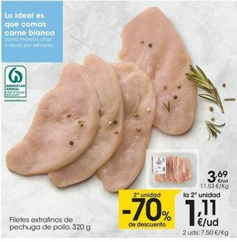 Eroski Filetes extrafinos de pechuga de pollo, 320 g oferta