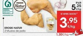 Eroski 2 muslos de pollo eroski natur oferta
