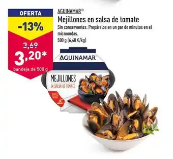 ALDI Aguinamar Mejillones en Salsa de tomate 500 g oferta