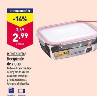 ALDI Infinity Chefs Recipiente de vidrio oferta
