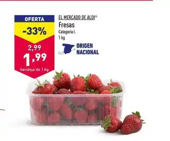 ALDI El Mercado de Aldi Fresas 1 kg oferta
