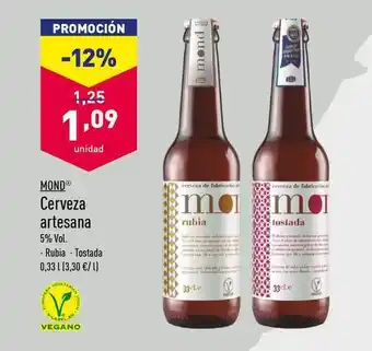 ALDI Mond Cerveza artesana 0,33 L oferta