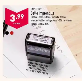 ALDI Expertiz Sello imprentilla oferta