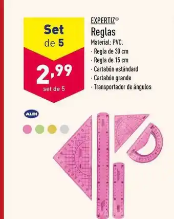 ALDI Expertiz Reglas, Set de 5 oferta