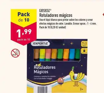 ALDI Expertiz Rotuladores mágicos, Pack de 10 oferta