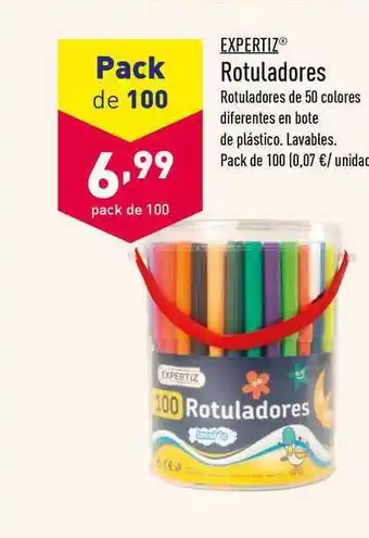 ALDI Expertiz Rotuladores, Pack de 100 oferta