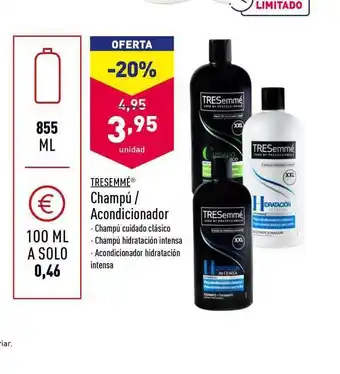 ALDI Tresemmé Champú ∕ Acondicionador 855 ml oferta