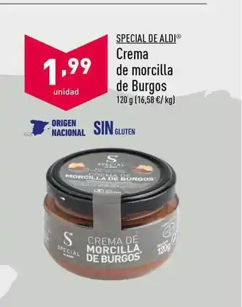 ALDI Special de Aldi Crema de Morcilla de Burgos 120 g oferta