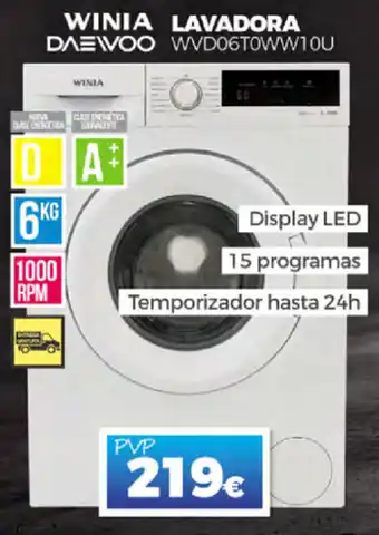 Electrocash Winia Lavadora WVD06T0WW10U oferta