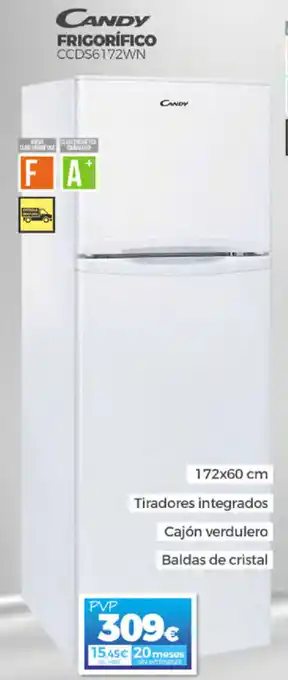 Electrocash Candy Frigorífico CCDS6172WN oferta