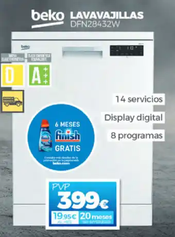 Electrocash Beko Lavavajillas DFN28432W oferta