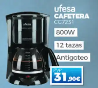 Electrocash Ufesa Cafetera CG7231 oferta