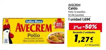Hiper Usera Avecrem Caldo Pollo 12 pastillas oferta