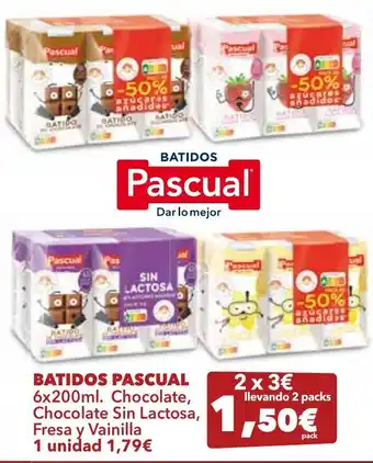 Hiper Usera Batidos Pascual 6x200ml oferta