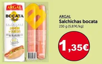 Hiper Usera Argal Salchichas bocata 230g oferta