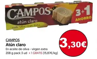 Hiper Usera Campos Atún claro 208g oferta