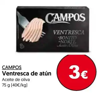 Hiper Usera Campos Ventresca de atún 75g oferta
