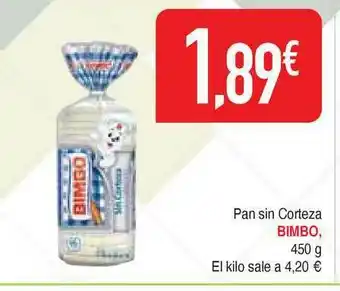 Masymas Bimbo Pan Sin Corteza 450g oferta