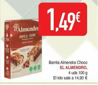 Masymas El Almendro Barrita Almendra Choco 100g oferta
