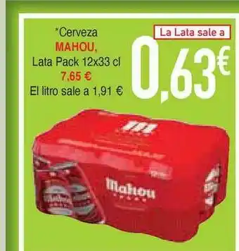 Masymas Mahou Cerveza 12x33cl oferta