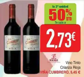 Masymas Viña Cumbrero Vino Tinto Crianza Rioja oferta