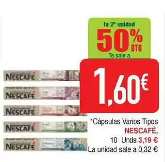 Masymas Nescafé Cápsulas Varios Tipos oferta