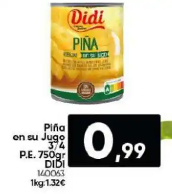 Family Cash Piña en su Jugo P.E. 750gr DIDI oferta