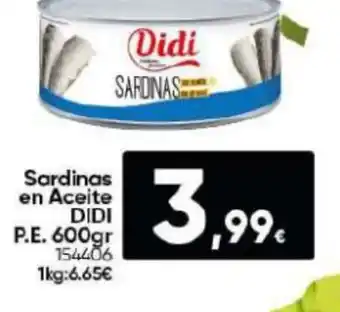 Family Cash Sardinas en Aceite DIDI oferta