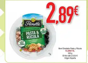 Masymas Florette Bowl Ensalada Pasta Y Rúcula 320g oferta