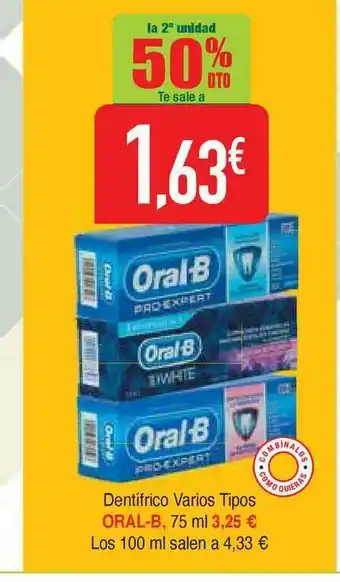 Masymas Oral-B Dentífrico Varios Tipos 75ml oferta