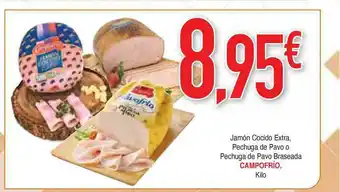 Masymas Campofrío Jamón Cocido Extra Pechuga De Pavo O Pechuga De Pavo Braseada oferta