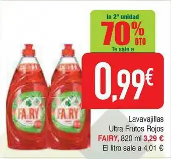 Masymas Fairy Lavavajillas Ultra Frutos Rojos 820ml oferta