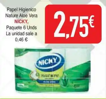 Masymas Nicky Papel Higienico Nature Aloe Vera oferta