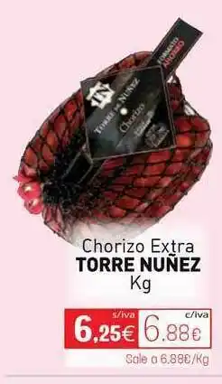 Cuevas Cash Torre Nuñez Chorizo Extra oferta