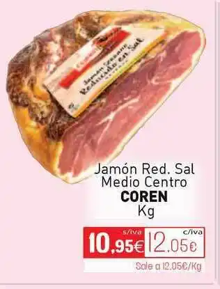 Cuevas Cash Coren Jamón Red. Sal Medio Centro oferta