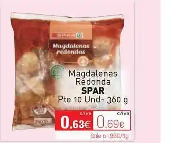 Cuevas Cash Spar Magdalenas Redonda 360g oferta